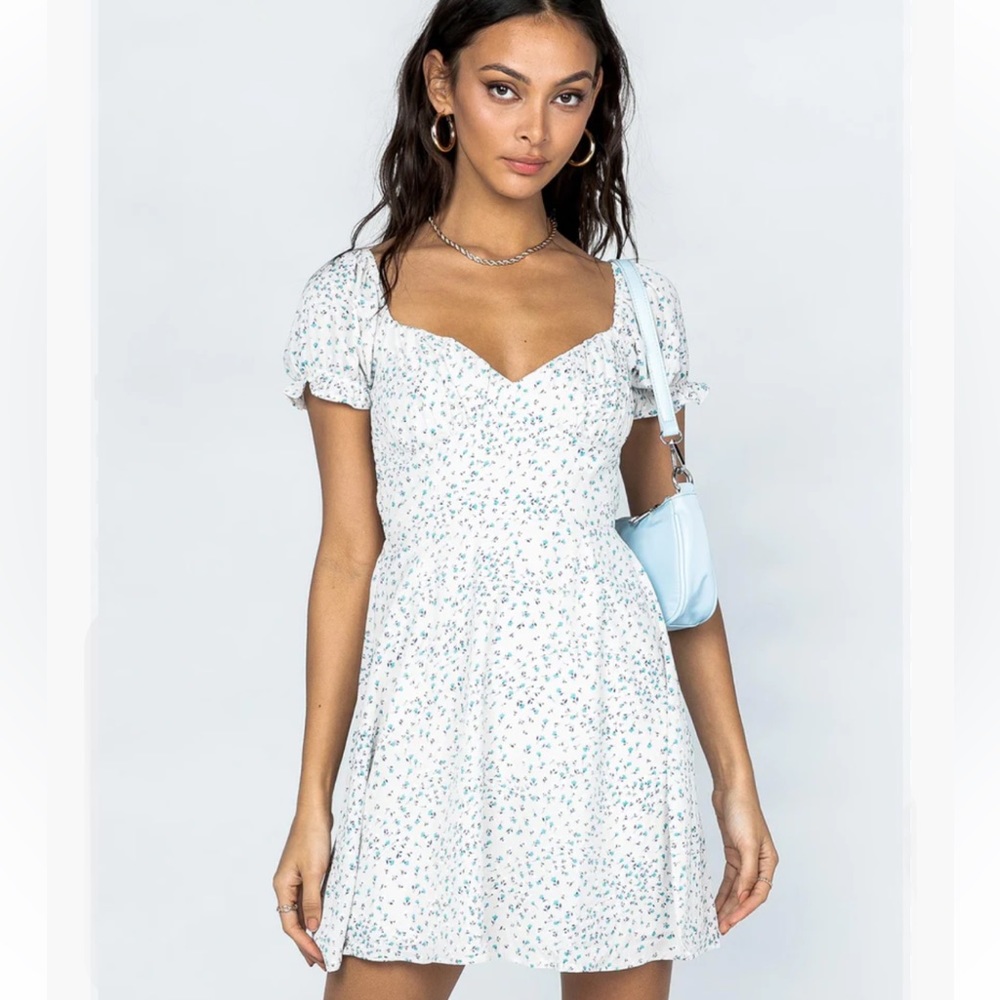 Princess Polly Ruth Mini Dress with Puff Sleeves